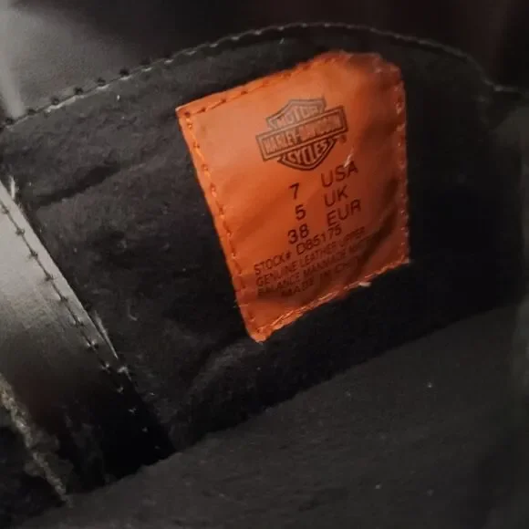 Harley Davidson Womens High Heel Buckle Strap Boot Size 7 Biker Chic - Picture 6 of 6